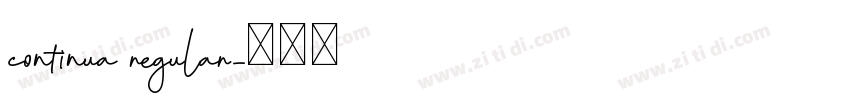 continua regular字体转换